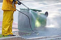 Trash can cleaning